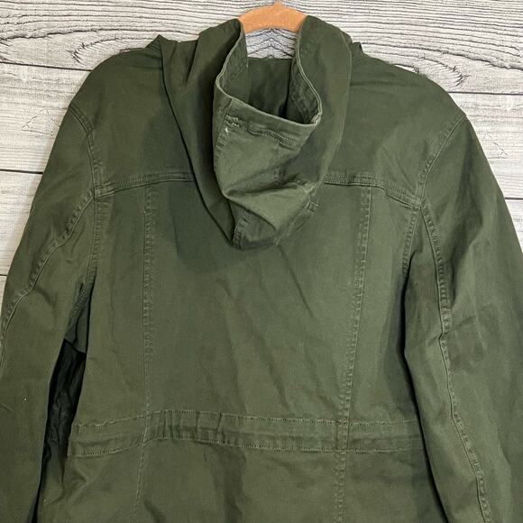 Market Spruce Kaylee Cargo Jacket Size 1X Dark Green Hooded Stitch Fix New - Picture 6 of 12